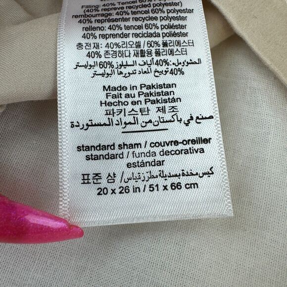 Pottery Barn Dream Brushed Cotton Comforter Standard Sham Set in Flax NWOT - Picture 9 of 9